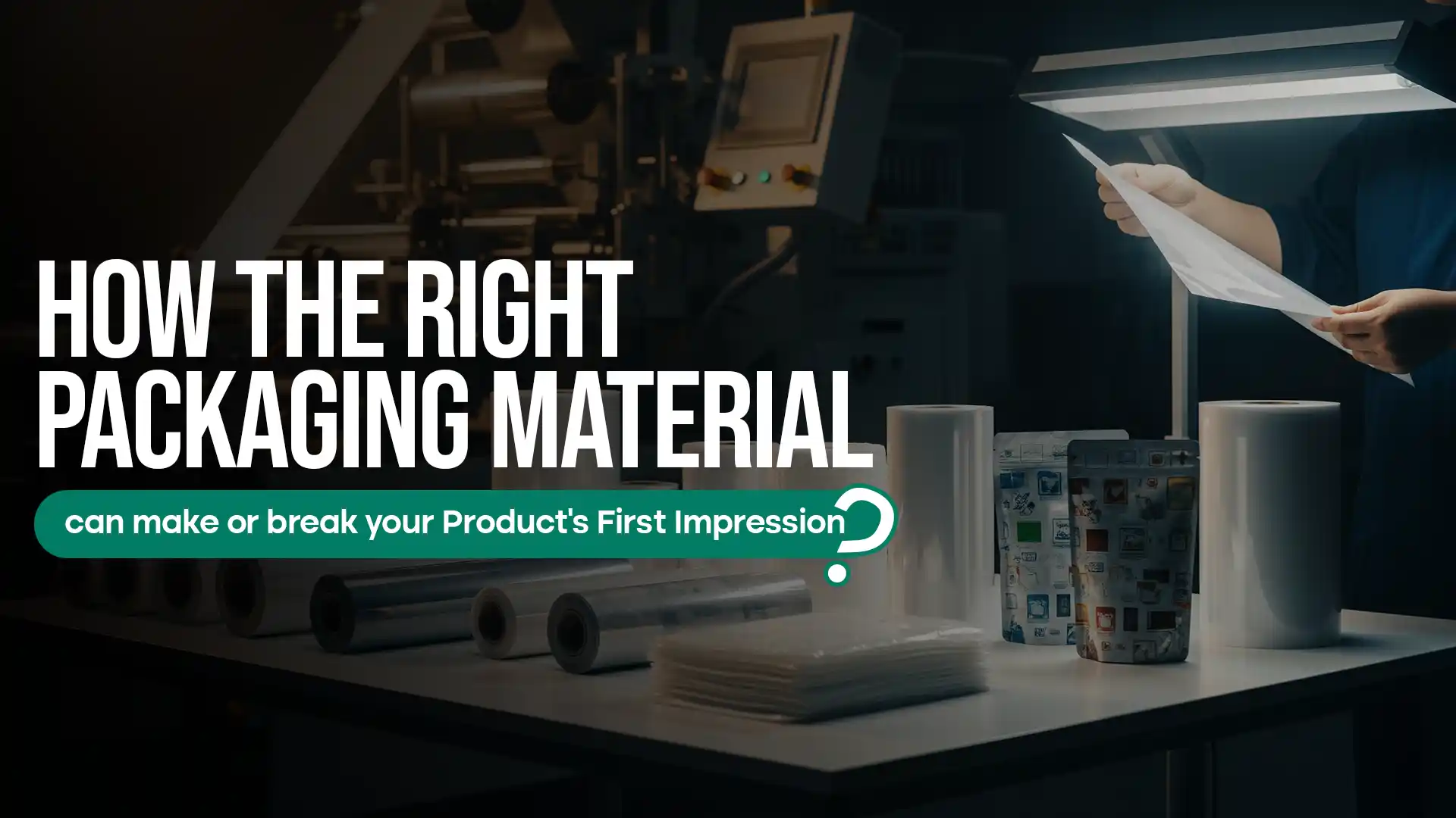 High-quality packaging films and pouches displayed on a worktable by a leading BOPP Packaging Bag Manufacturer in India