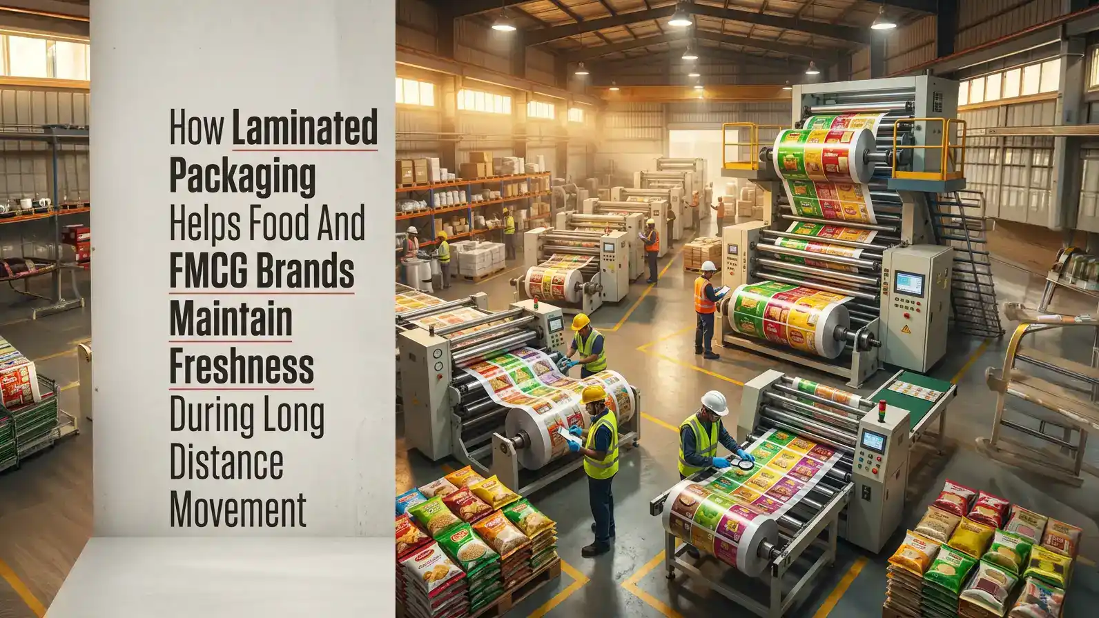 Food grade laminated packaging manufacturer producing high-quality laminates for FMCG and food products