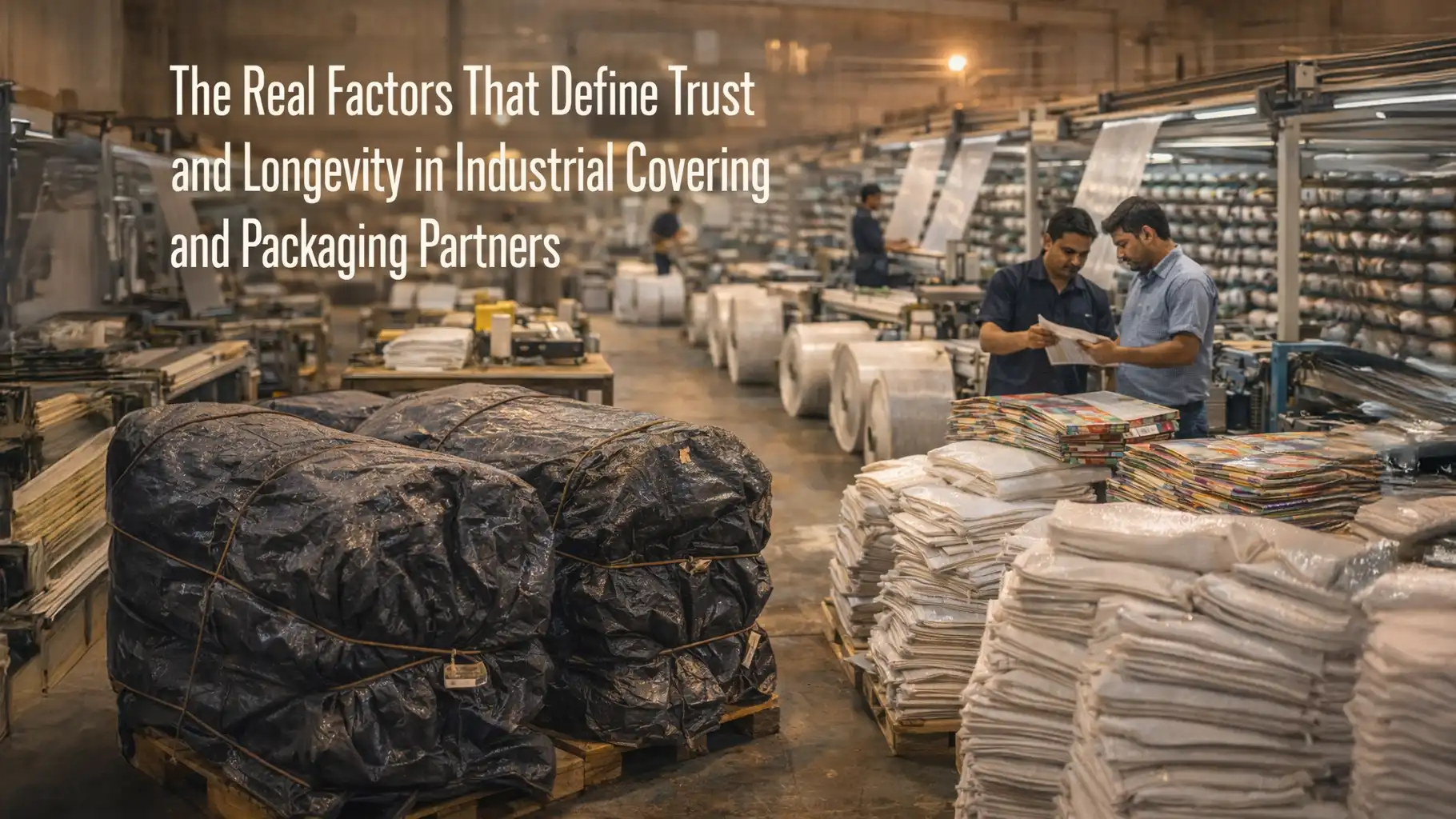 Rusted machinery highlighting risks of choosing a rusted tarpaulin & packaging manufacturer for industrial use