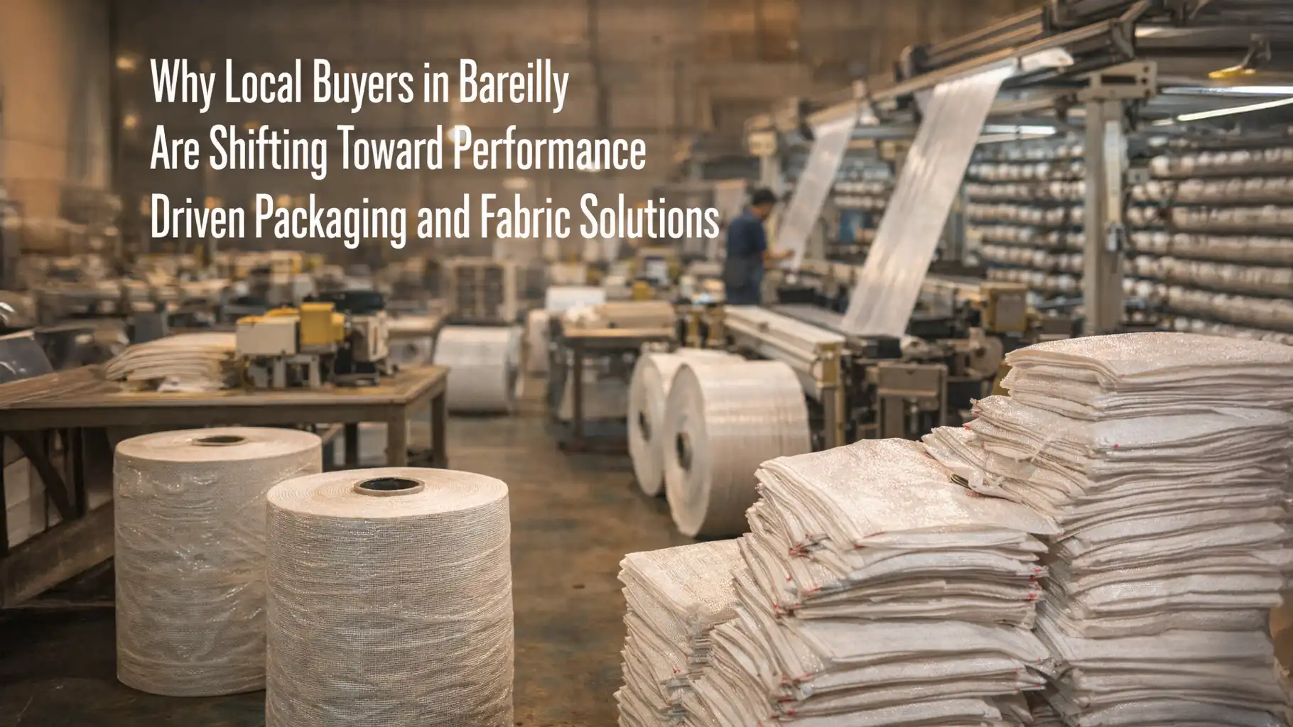 manufacturing unit producing best HDPE woven bags in Bareilly for packaging and fabric solutions