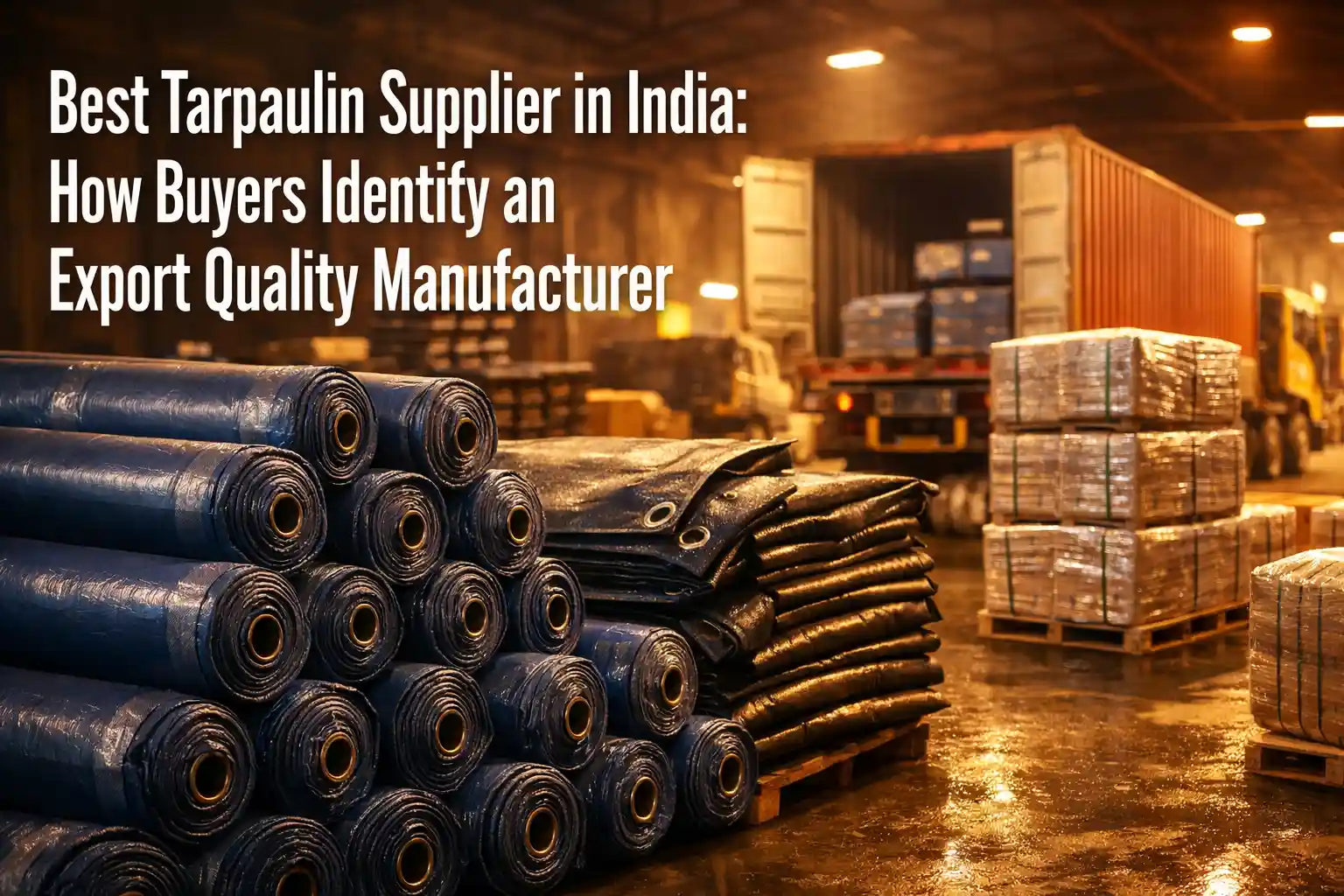 Best Tarpaulin Supplier in India offering export-quality tarpaulins for bulk orders, logistics, and industrial use