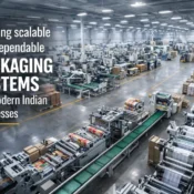 Large-scale automated packaging facility showcasing advanced machinery and production lines for reliable packaging solution in India