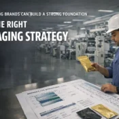 Professional reviewing flexible packaging sample inside a manufacturing facility for a reliable packaging solution in India