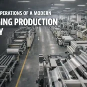 Advanced machinery operating inside a modern packaging manufacturer facility with automated production lines