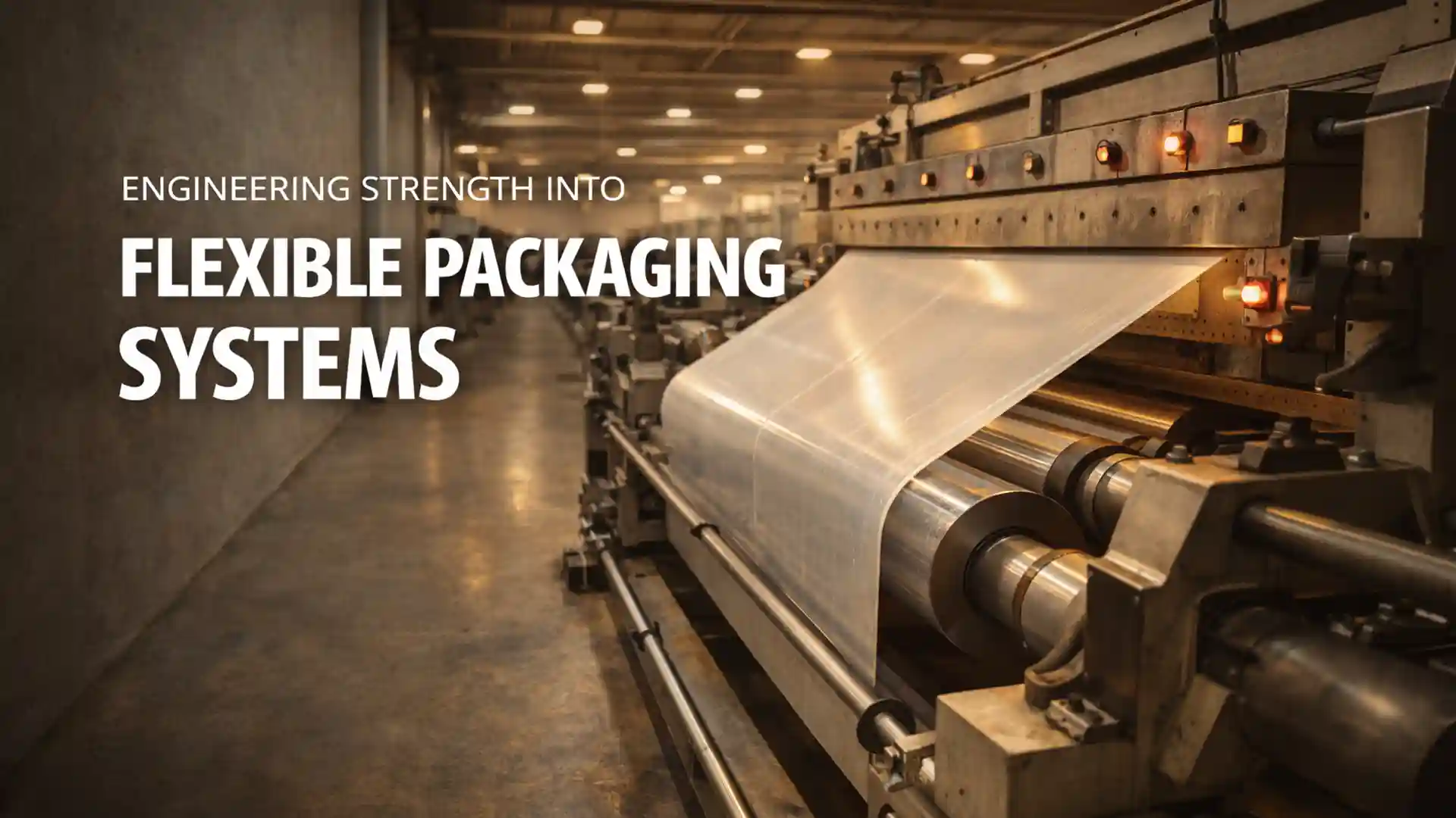 Advanced production line at a Poly Laminated Packaging Manufacturer facility producing high-strength flexible laminated films