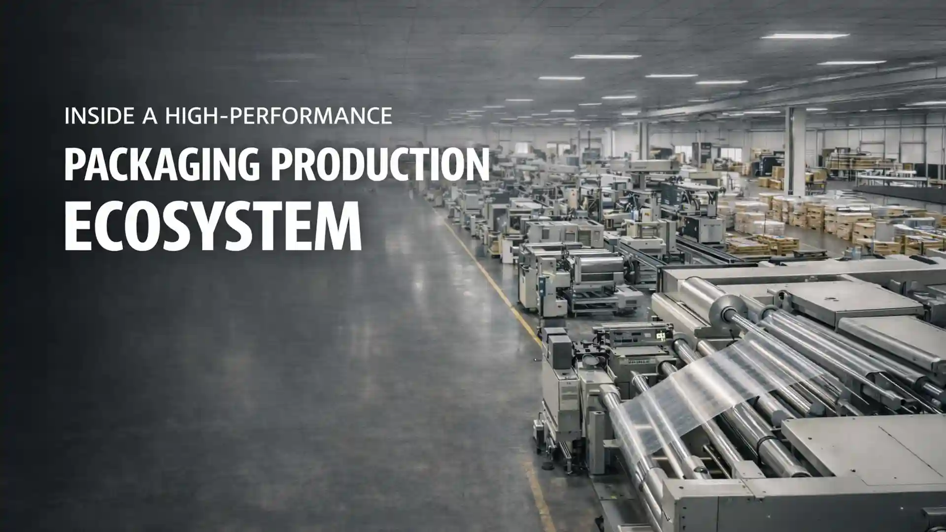 Modern Packaging Bags Factory with automated production lines and advanced machinery for large-scale manufacturing