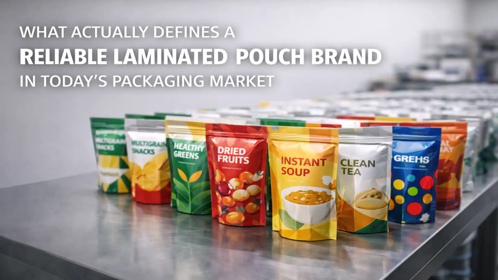 Premium flexible packaging from the Best Laminated Pouch Brand in India designed for durability, strong sealing, and product safety