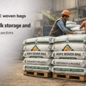 Best HDPE woven bags brand in India showing heavy duty HDPE woven bags used for bulk storage, agriculture, and industrial transport