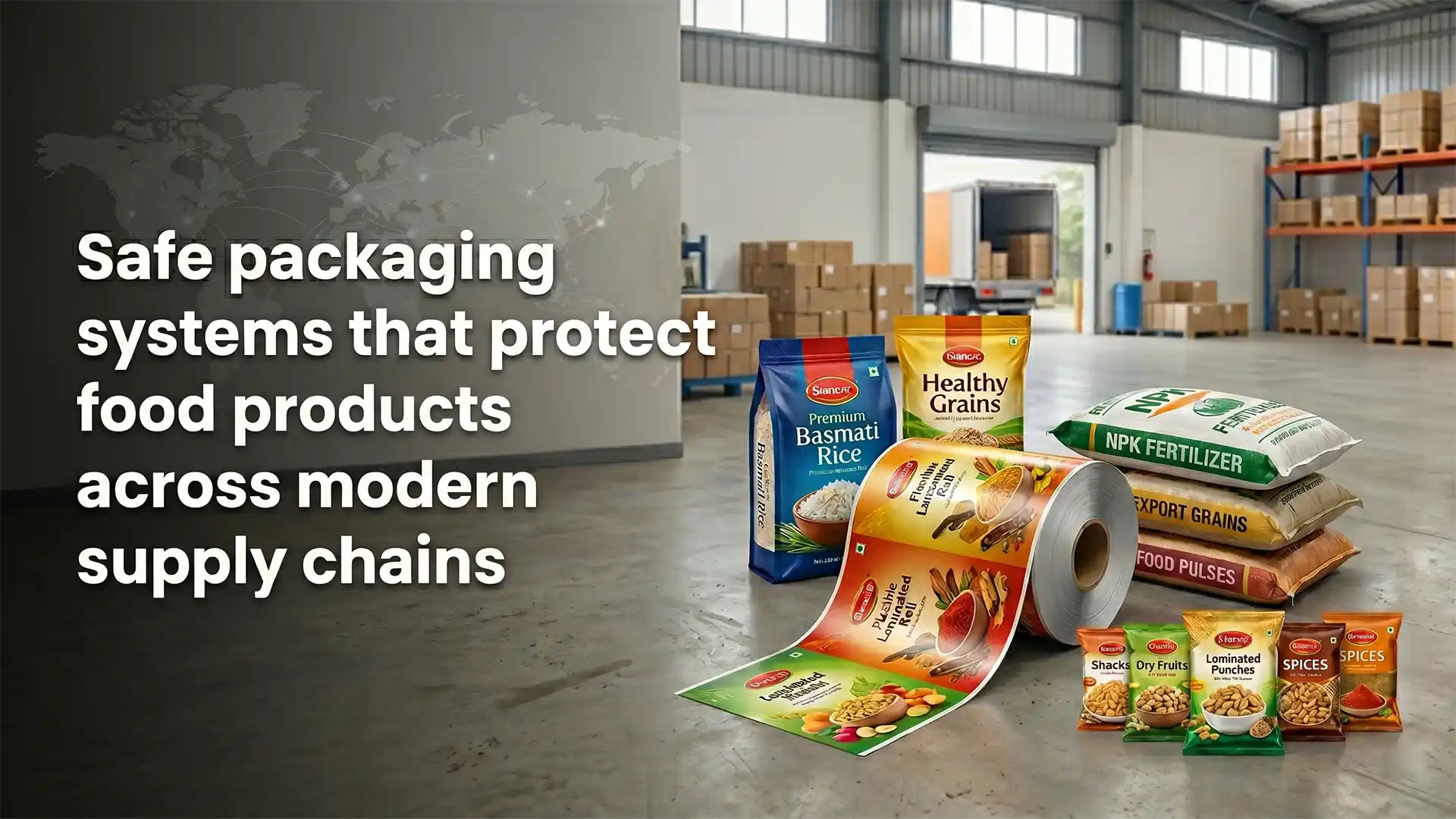 food grade laminated packaging manufacturer providing safe and hygienic packaging for food products