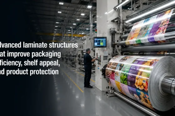 Advanced laminate structures that improve packaging efficiency, shelf appeal, and product protection