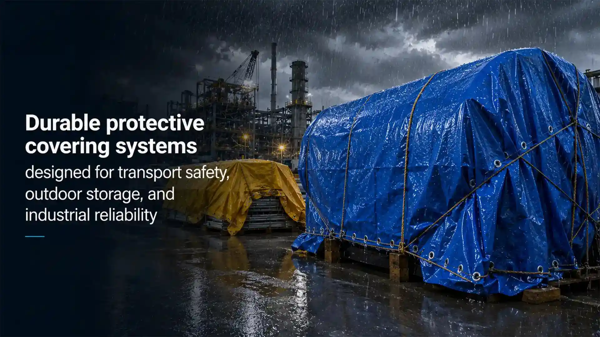 Best Tarpaulin Supplier in India providing durable waterproof tarpaulin covers for transport safety, outdoor storage, and industrial protection