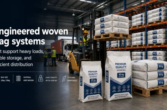 Engineered woven bag systems that support heavy loads, stable storage, and efficient distribution