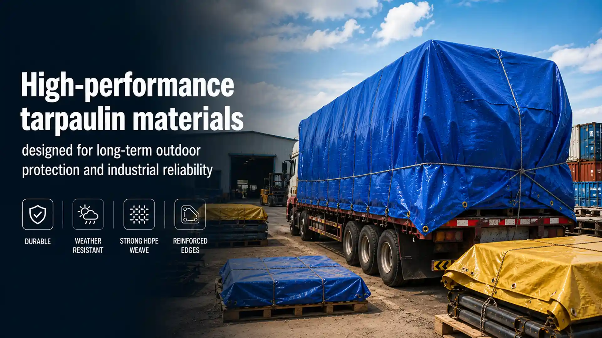 Best Quality Tarpaulin in India used for truck covering, outdoor storage, and heavy-duty industrial protection applications