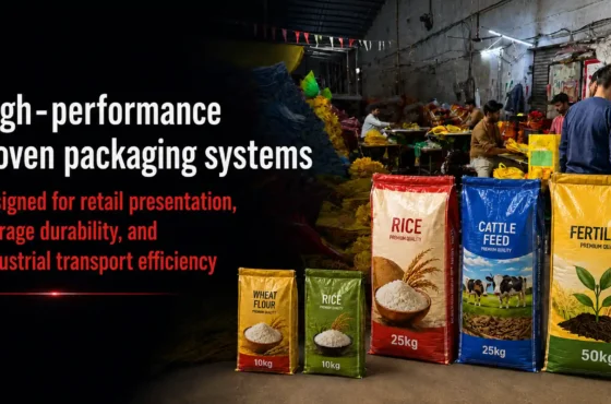 High-performance woven packaging systems designed for retail presentation, storage durability, and industrial transport efficiency