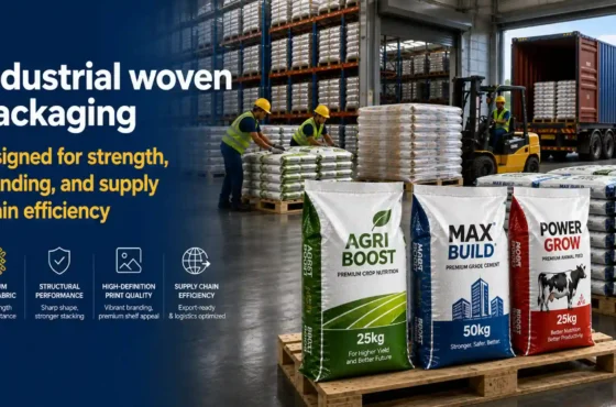 Industrial woven packaging designed for strength, branding, and supply chain efficiency