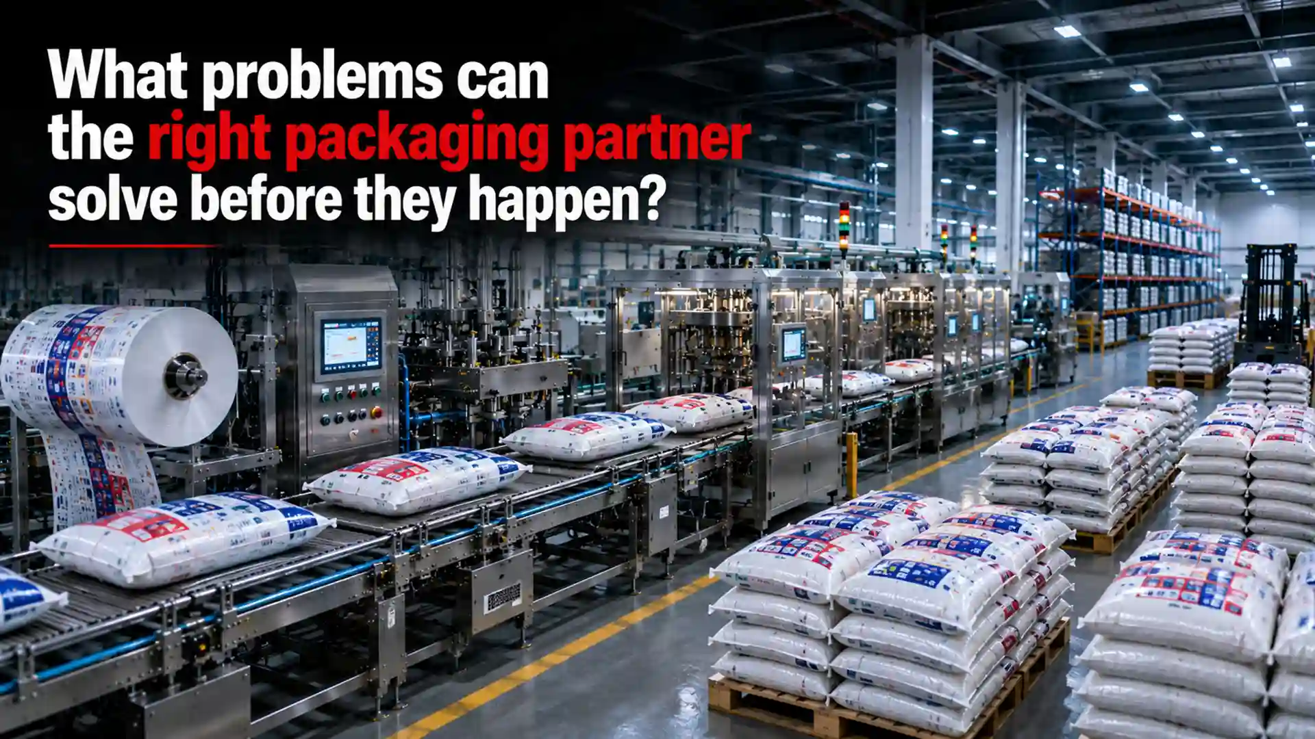 Advanced packaging production facility operated by an Industrial Packaging Supplier, featuring automated packaging lines, bulk bag packaging, and efficient industrial packaging solutions