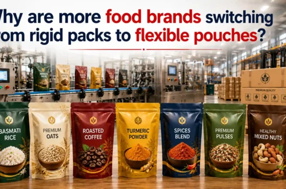 Why are more food brands switching from rigid packs to flexible pouches?