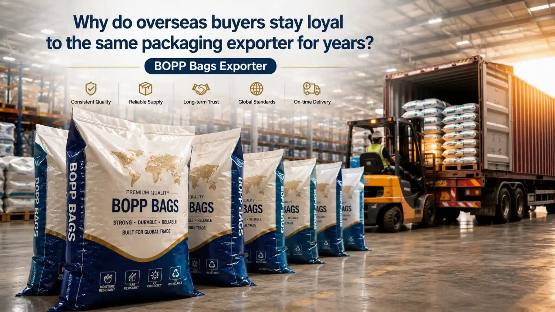 BOPP Bags Exporter supplying high-quality printed BOPP bags for global markets with consistent quality, reliable supply chain, and export-ready packaging solutions