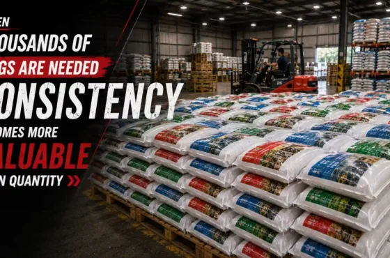When thousands of bags are needed, consistency becomes more valuable than quantity