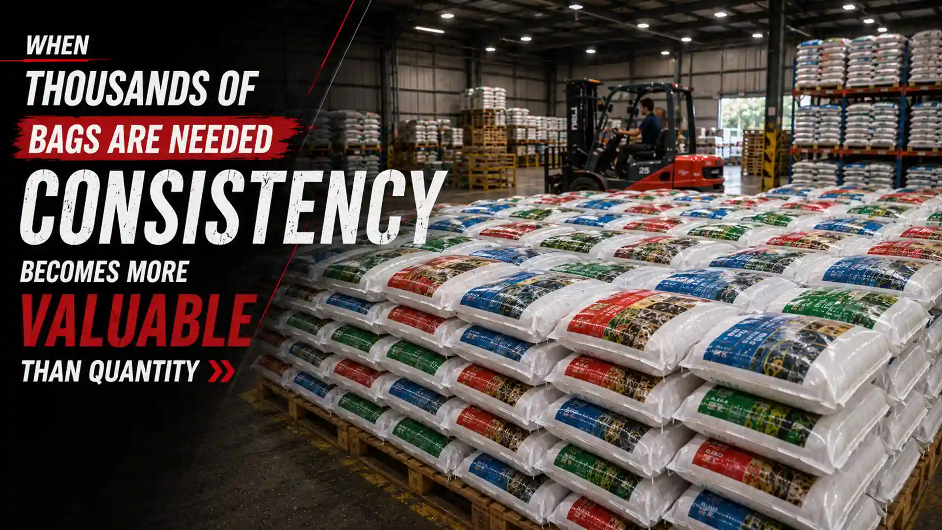 Stacked industrial packaging bags from a trusted HDPE Bags Bulk Supplier, ensuring consistent quality and reliable performance for bulk orders.