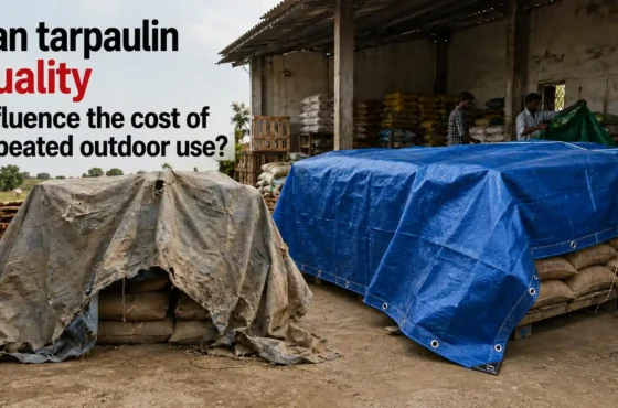Can tarpaulin quality influence the cost of repeated outdoor use?