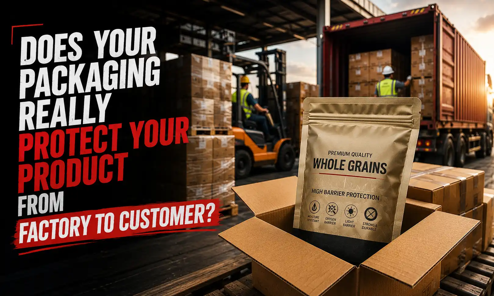 Premium Laminated Pouch with high-barrier protection, designed to safeguard food products from moisture, oxygen, and contamination during storage and transportation.