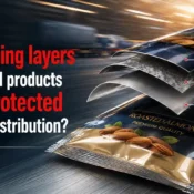 Laminated Food Packaging with outer print, barrier, and sealing layers