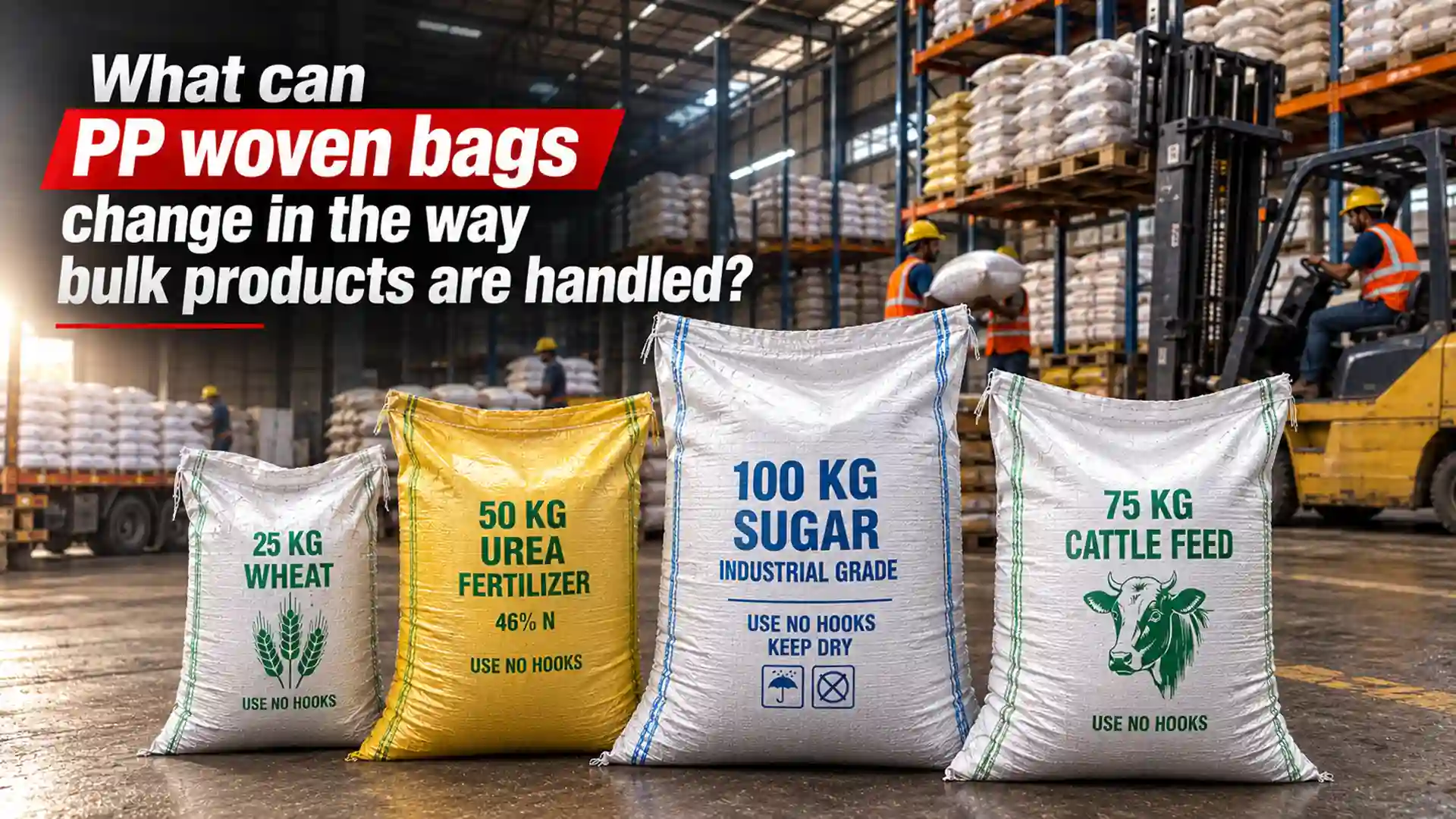 PP Woven Bags Supplier providing durable bags for bulk product handling