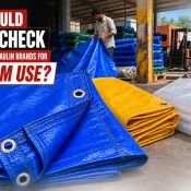 Best Tarpaulin Brand in India offering durable blue, yellow and white tarpaulins for long-term use