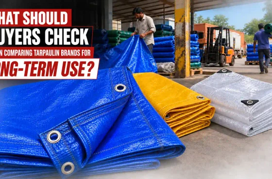 What should buyers check when comparing tarpaulin brands for long-term use?
