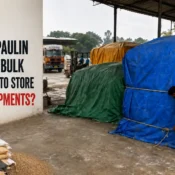 Tarpaulin Bags Manufacturers providing durable covers for protecting bulk goods during warehouse storage between shipments