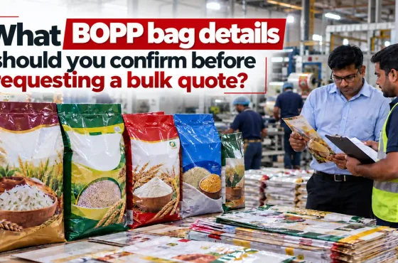 What BOPP bag details should you confirm before requesting a bulk quote?