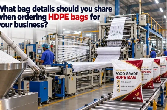 What bag details should you share when ordering HDPE bags for your business?