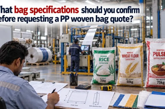 What bag specifications should you confirm before requesting a PP woven bag quote?