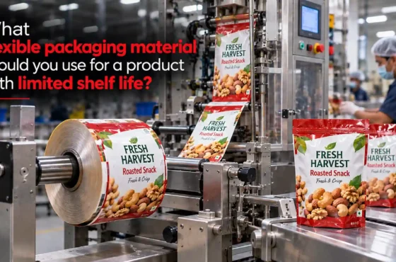 What flexible packaging material should you use for a product with limited shelf life?