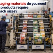 Packaging Material Supplier supporting small, medium, and bulk pack formats with printed flexible packaging rolls on a production line