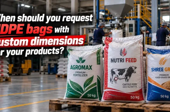When should you request HDPE bags with custom dimensions for your products?