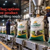 PP Woven Bags Supplier providing woven bags for cattle feed with different filling and product weight requirements on an automated packaging line
